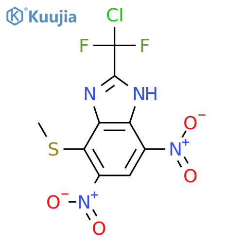 1H-Benzimidazole, 2-(chlorodifluoromethyl)-4-(methylthio)-5,7-dinitro- structure