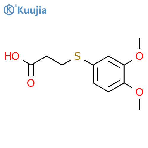 3-(3,4-Dimethoxyphenyl)sulfanylpropanoic Acid structure