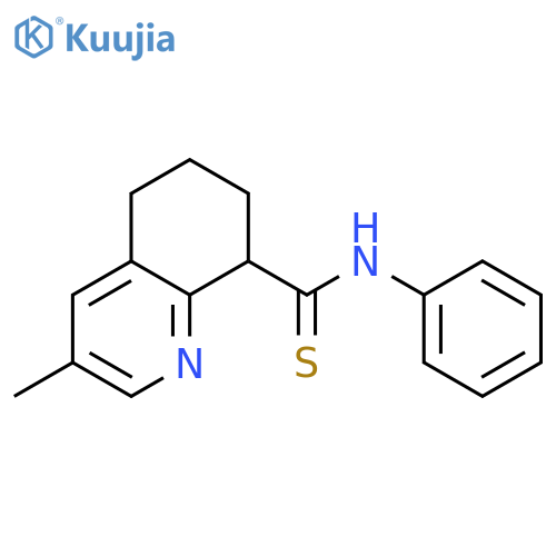 8-Quinolinecarbothioamide, 5,6,7,8-tetrahydro-3-methyl-N-phenyl- structure