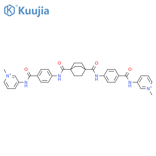 1-N,4-N-bis[4-[(1-methylpyridin-1-ium-3-yl)carbamoyl]phenyl]bicyclo[2.2.2]octane-1,4-dicarboxamide structure