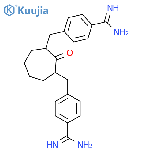 Benzenecarboximidamide,4,4'-[(2-oxo-1,3-cycloheptanediyl)bis(methylene)]bis- structure