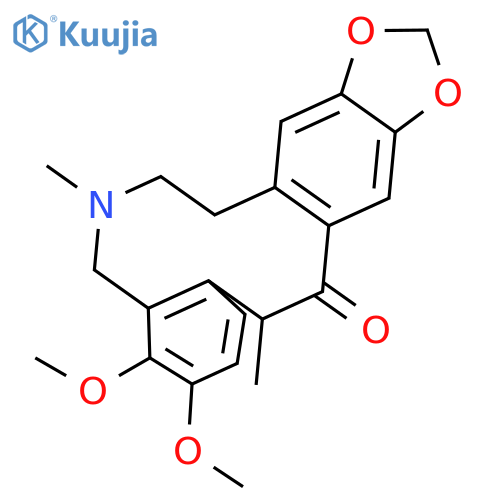 (+)-3,4-dimethoxy-6,15-dimethyl-5,7,8,15-tetrahydro-6H-benzo[c][1,3]dioxolo[4',5':4,5]benzo[1,2-g]azecin-14-one structure