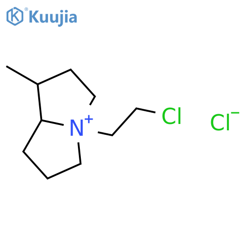 (1S,7aS)-4-(2-chloroethyl)-1-methylhexahydro-1H-pyrrolizinium chloride structure