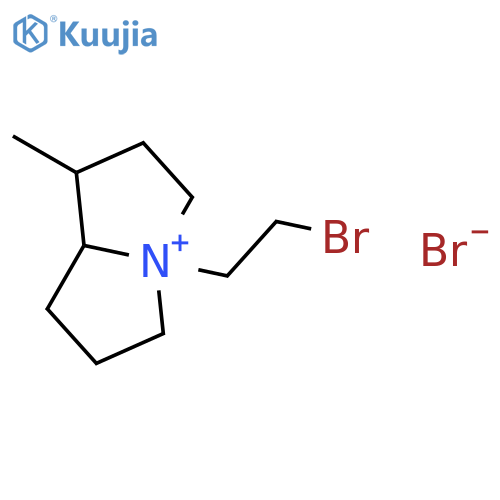 (1S,7aS)-4-(2-bromoethyl)-1-methylhexahydro-1H-pyrrolizinium bromide structure