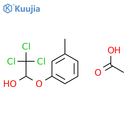 Acetic acid;2,2,2-trichloro-1-(3-methylphenoxy)ethanol structure