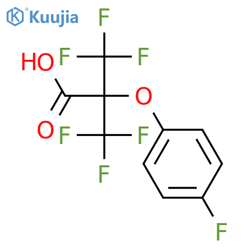PROPANOIC ACID, 3,3,3-TRIFLUORO-2-(4-FLUOROPHENOXY)-2-(TRIFLUOROMETHYL)- structure