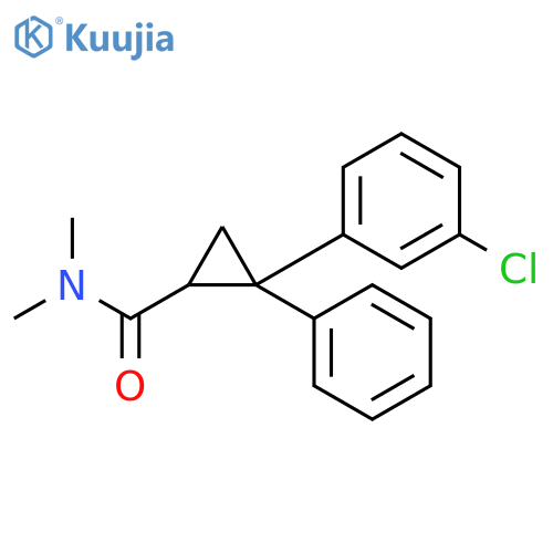 Cyclopropanecarboxamide, 2-(3-chlorophenyl)-N,N-dimethyl-2-phenyl- structure