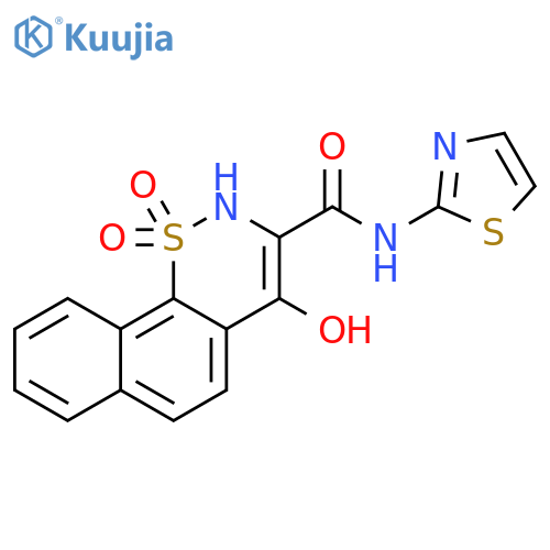 2H-Naphtho[2,1-e]-1,2-thiazine-3-carboxamide, 4-hydroxy-N-2-thiazolyl-, 1,1-dioxide structure