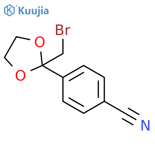 4-2-(Bromomethyl)-1,3-dioxolan-2-ylbenzonitrile structure