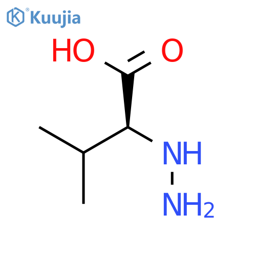 BUTANOIC ACID, 2-HYDRAZINO-3-METHYL-, (2S)- structure