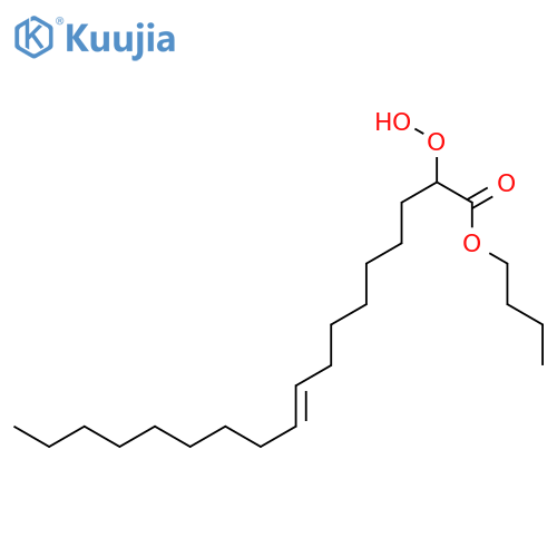 9-Octadecenoic acid, hydroperoxy-, butyl ester, (E)- structure
