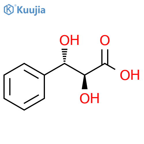 (2R,3R)-2,3-dihydroxy-3-phenylpropanoic acid structure