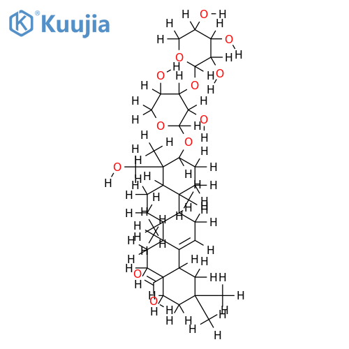 Hederagenin-3-O-beta-D-xylopyranosyl-(1->3)-alpha-L-arabinopyranosid structure