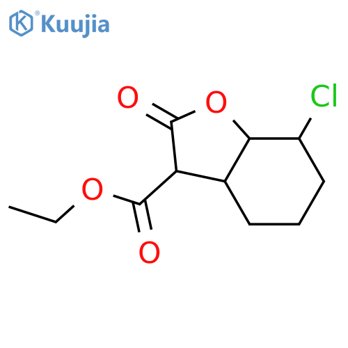 3-Benzofurancarboxylic acid, 7-chlorooctahydro-2-oxo-, ethyl ester structure