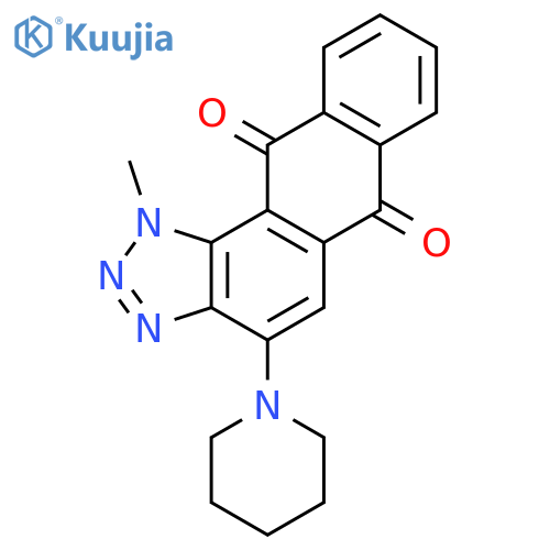 1H-Anthra[1,2-d]triazole-6,11-dione, 1-methyl-4-(1-piperidinyl)- structure