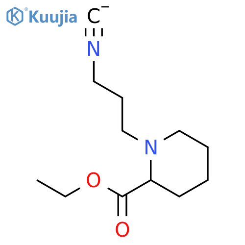 2-Piperidinecarboxylicacid,1-(3-isocyanopropyl)-,ethylester(9CI) structure