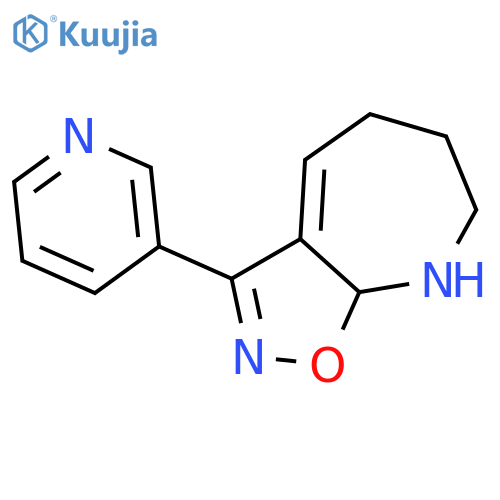 5H-Isoxazolo[5,4-b]azepine,6,7,8,8a-tetrahydro-3-(3-pyridinyl)-(9CI) structure