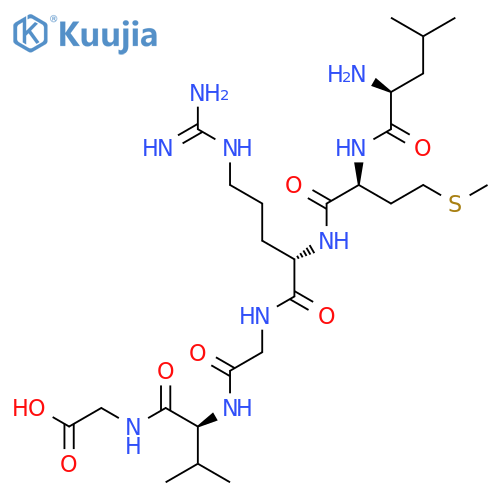 Glycine, L-leucyl-L-methionyl-L-arginylglycyl-L-valyl- structure