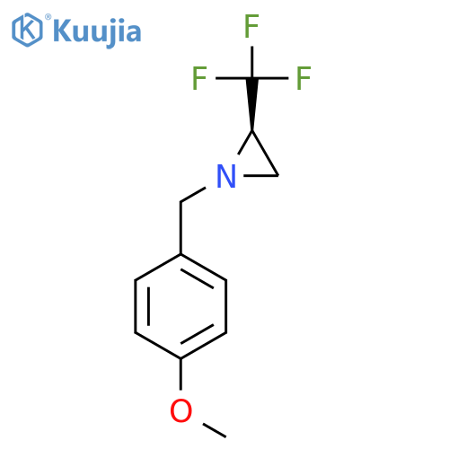 AZIRIDINE, 1-[(4-METHOXYPHENYL)METHYL]-2-(TRIFLUOROMETHYL)-, (2R)- structure