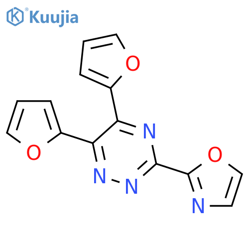 1,2,4-Triazine, 5,6-di-2-furanyl-3-(2-oxazolyl)- structure