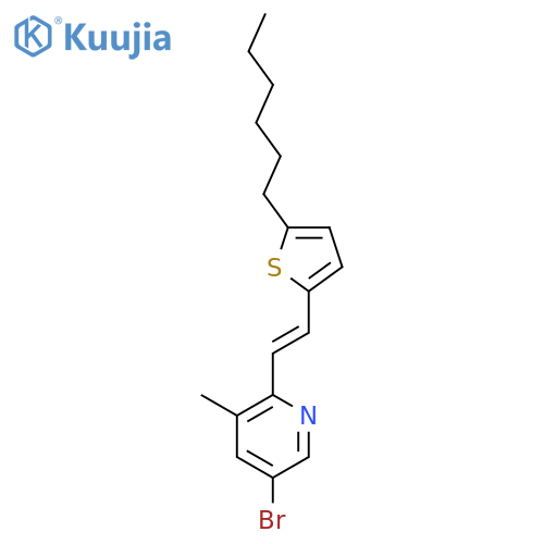 Pyridine, 5-bromo-2-[2-(5-hexyl-2-thienyl)ethenyl]-3-methyl- structure