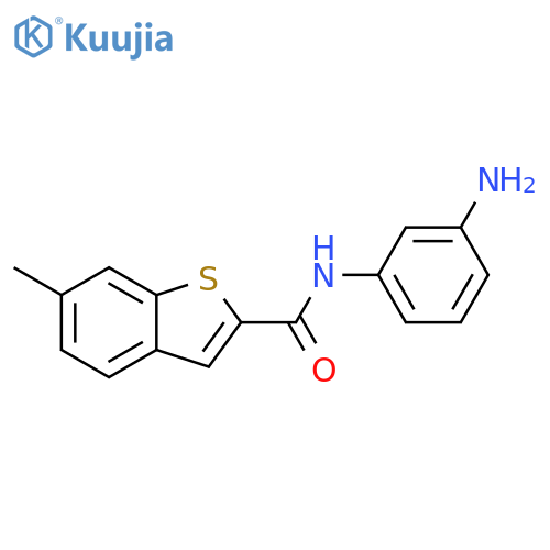 Benzo[b]thiophene-2-carboxamide, N-(3-aminophenyl)-6-methyl- (9CI) structure