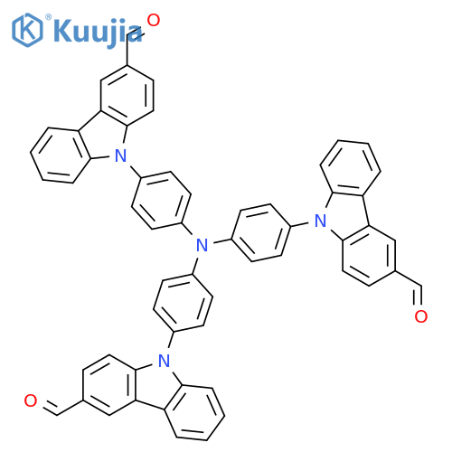 9H-Carbazole-3-carboxaldehyde, 9,9',9''-(nitrilotri-4,1-phenylene)tris- structure