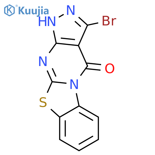 Pyrazolo[3',4':4,5]pyrimido[2,1-b]benzothiazol-4(2H)-one, 3-bromo- structure