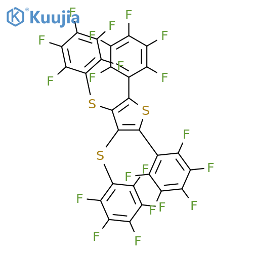2,5-Bis(pentafluorophenyl)-3,4-bis[(pentafluorophenyl)sulfanyl]thiophene structure