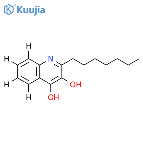 2-heptyl-3,4-Quinoline-5,6,7,8-d4-diol structure