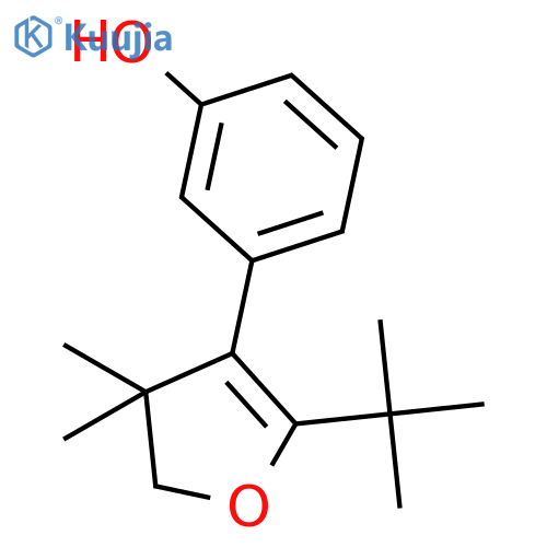 PHENOL, 3-[2-(1,1-DIMETHYLETHYL)-4,5-DIHYDRO-4,4-DIMETHYL-3-FURANYL]- structure