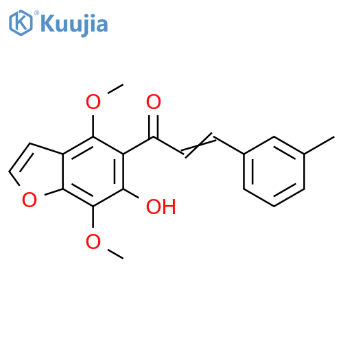 2-Propen-1-one,1-(6-hydroxy-4,7-dimethoxy-5-benzofuranyl)-3-(3-methylphenyl)- structure