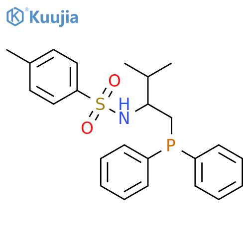 Benzenesulfonamide, N-[(1S)-1-[(diphenylphosphino)methyl]-2-methylpropyl]-4-methyl- structure