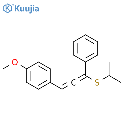 Benzene,1-methoxy-4-[3-[(1-methylethyl)thio]-3-phenyl-1,2-propadienyl]- structure