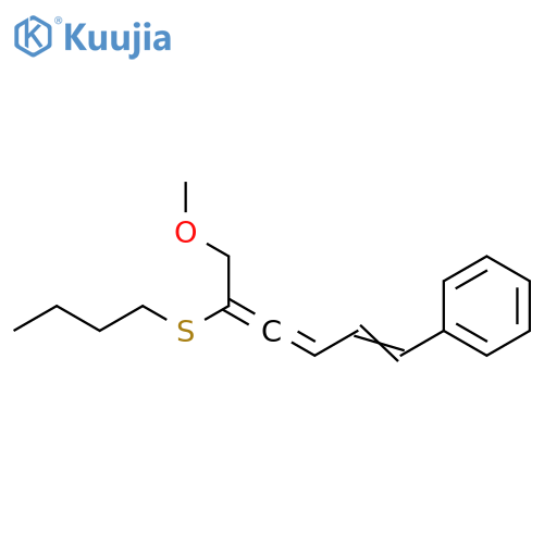 Benzene, [5-(butylthio)-6-methoxy-1,3,4-hexatrienyl]- structure