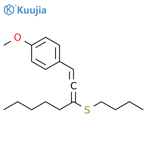 Benzene, 1-[3-(butylthio)-1,2-octadienyl]-4-methoxy- structure