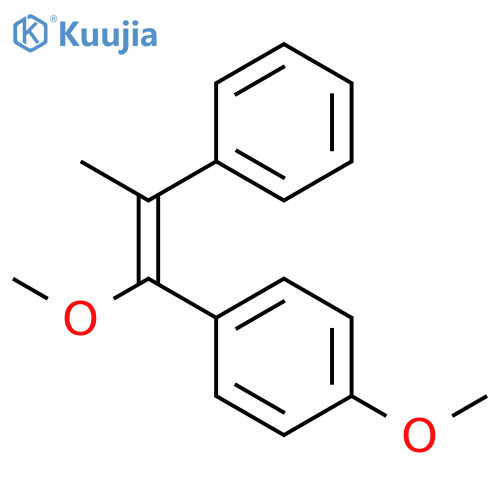 Benzene, 1-methoxy-4-[(1E)-1-methoxy-2-phenyl-1-propenyl]- structure