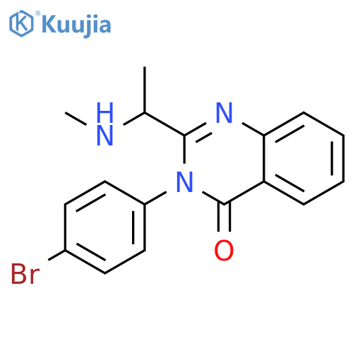 4(3H)-QUINAZOLINONE, 3-(4-BROMOPHENYL)-2-[1-(METHYLAMINO)ETHYL]- structure