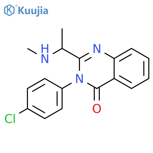 4(3H)-QUINAZOLINONE, 3-(4-CHLOROPHENYL)-2-[1-(METHYLAMINO)ETHYL]- structure