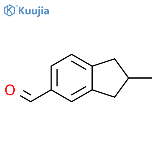1H-Indene-5-carboxaldehyde, 2,3-dihydro-2-methyl- structure