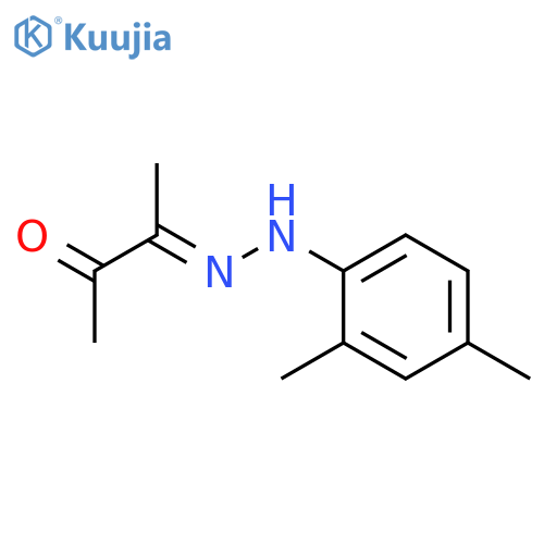 2,3-BUTANEDIONE, MONO[(2,4-DIMETHYLPHENYL)HYDRAZONE] structure