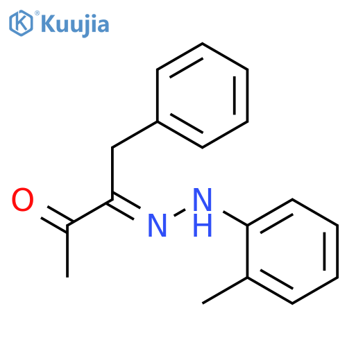 2,3-BUTANEDIONE, 1-PHENYL-, 2-[(2-METHYLPHENYL)HYDRAZONE] structure