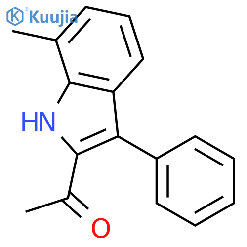 Ethanone, 1-(7-methyl-3-phenyl-1H-indol-2-yl)- structure