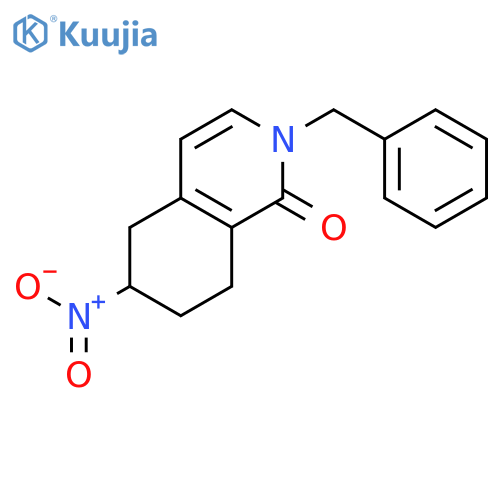 1(2H)-Isoquinolinone, 5,6,7,8-tetrahydro-6-nitro-2-(phenylmethyl)- structure