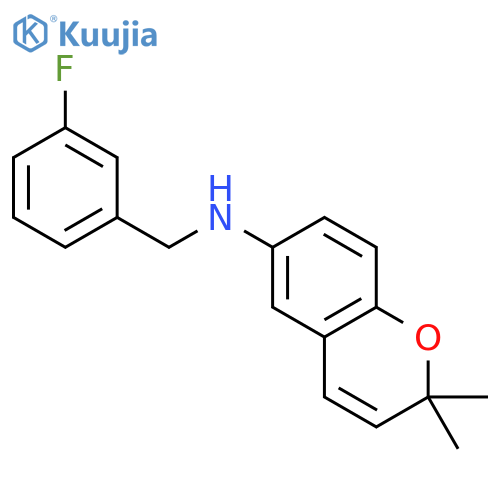 2H-1-BENZOPYRAN-6-AMINE, N-[(3-FLUOROPHENYL)METHYL]-2,2-DIMETHYL- structure