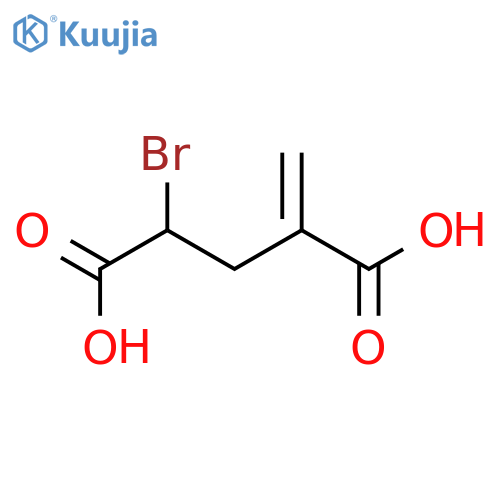Pentanedioic acid, 2-bromo-4-methylene- structure