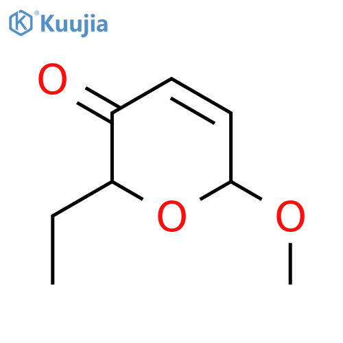 2H-Pyran-3(6H)-one, 2-ethyl-6-methoxy- structure