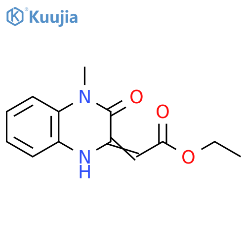 2-(3,4-dihydro-4-methyl-3-oxo-2(1H)-quinoxalinylidene)-Acetic acid ethyl ester structure