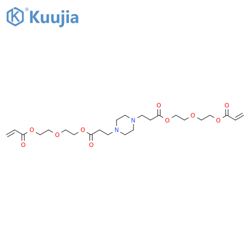 1,4-Piperazinedipropanoic acid, 1,4-bis[2-[2-[(1-oxo-2-propen-1-yl)oxy]ethoxy]ethyl] ester structure