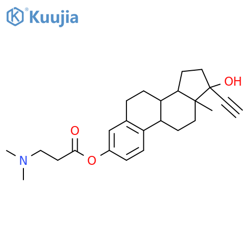 (17beta)-17-ethynyl-17-hydroxyestra-1,3,5(10)-trien-3-yl N,N-dimethyl-beta-alaninate structure